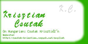 krisztian csutak business card